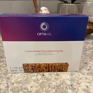 OPTAVIA PEANUT BUTTER DOUBLE CRISP BARS. Unopened box. 7 bars.